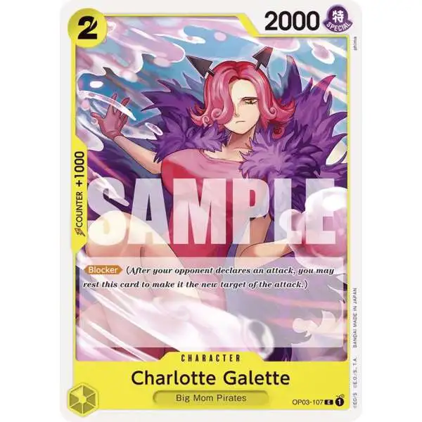 One Piece Trading Card Game Starter Deck 20: YELLOW Charlotte Katakuri Common Charlotte Galette OP03-107
