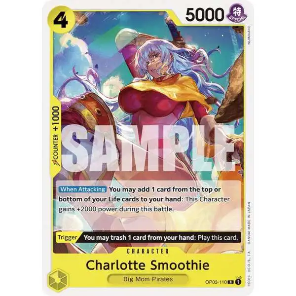 One Piece Trading Card Game Starter Deck 20: YELLOW Charlotte Katakuri Rare Charlotte Smoothie OP03-110