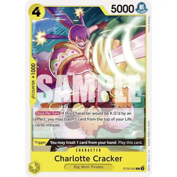 One Piece Trading Card Game Starter Deck 20: YELLOW Charlotte Katakuri Common Charlotte Cracker ST20-002