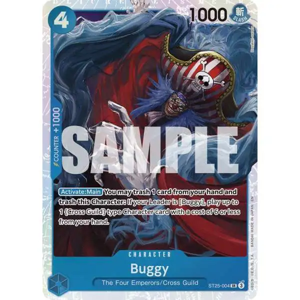 One Piece Trading Card Game Starter Deck 25: BLUE Buggy Super Rare Buggy ST25-004
