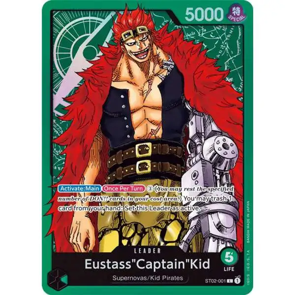 One Piece Trading Card Game Starter Deck 2: Worst Generation Leader EustassCaptainKid ST02-001