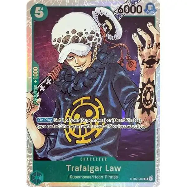 One Piece Trading Card Game Starter Deck 2: Worst Generation Super Rare Trafalgar Law ST02-009