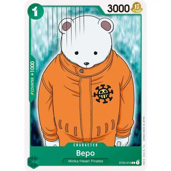 One Piece Trading Card Game Starter Deck 2: Worst Generation Common Bepo ST02-012