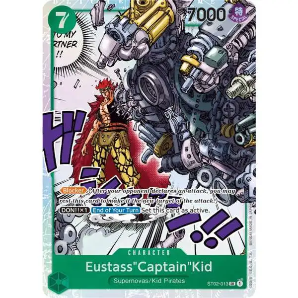 One Piece Trading Card Game Starter Deck 2: Worst Generation Super Rare EustassCaptainKid ST02-013