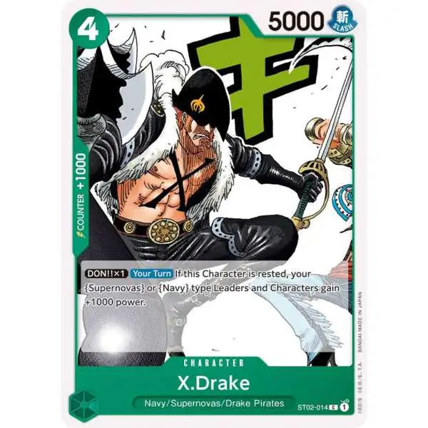 One Piece Trading Card Game Starter Deck 2: Worst Generation Common X.Drake ST02-014