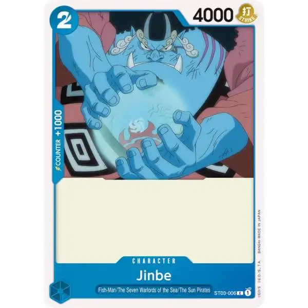 One Piece Trading Card Game Starter Deck 3: The Seven Warlords of The Sea Common Jinbe ST03-006