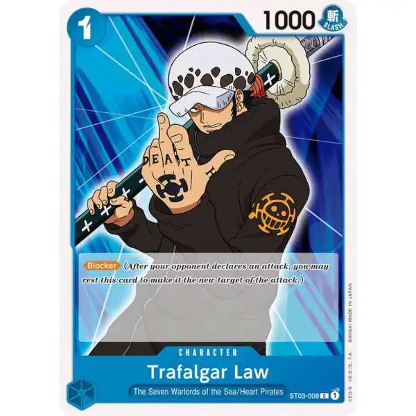 One Piece Trading Card Game Starter Deck 3: The Seven Warlords of The Sea Common Trafalgar Law ST03-008