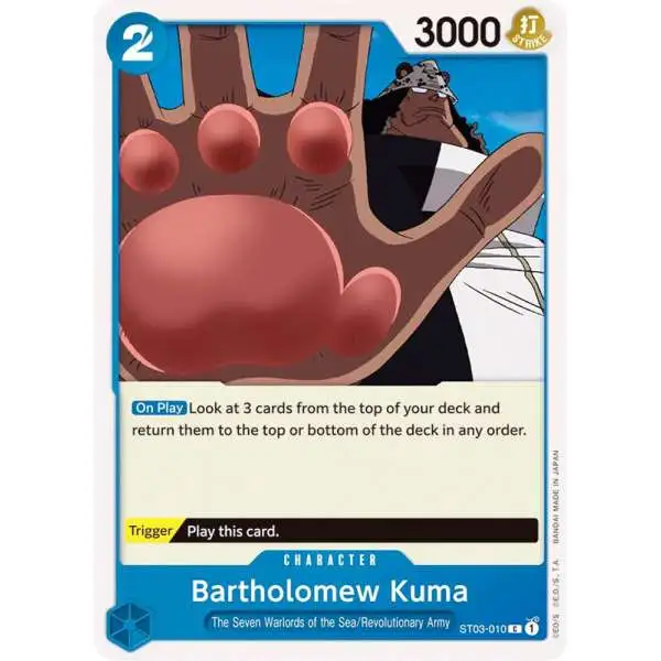 One Piece Trading Card Game Starter Deck 3: The Seven Warlords of The Sea Common Bartholomew Kuma ST03-010