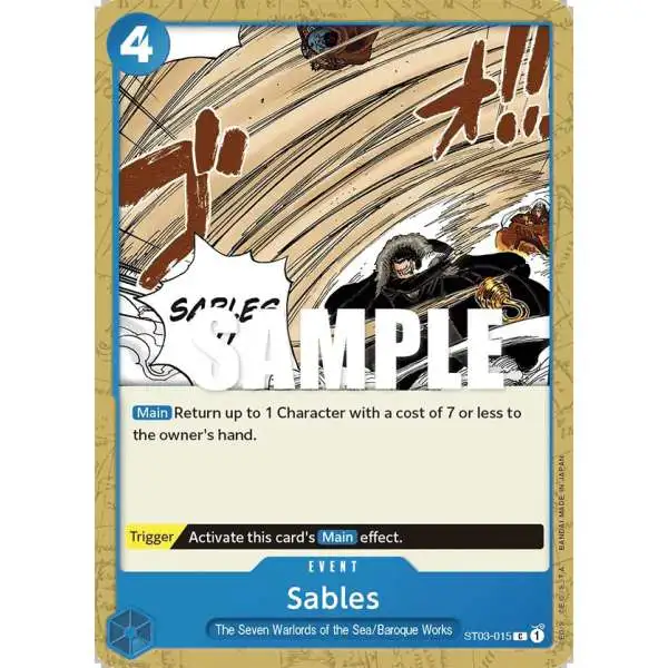 One Piece Trading Card Game Starter Deck 3: The Seven Warlords of The Sea Common Sables ST03-015
