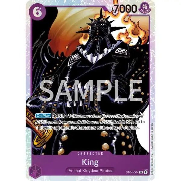 One Piece Trading Card Game Starter Deck 4: Animal Kingdom Pirates Super Rare King ST04-004