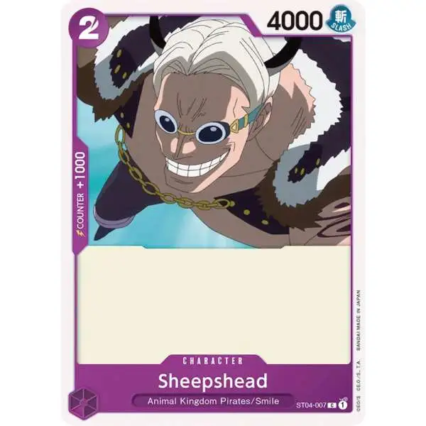 One Piece Trading Card Game Starter Deck 4: Animal Kingdom Pirates Common Sheepshead ST04-007