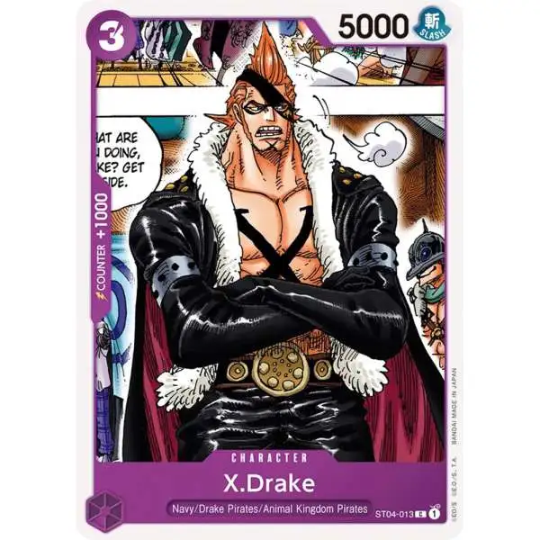 One Piece Trading Card Game Starter Deck 4: Animal Kingdom Pirates Common X.Drake ST04-013