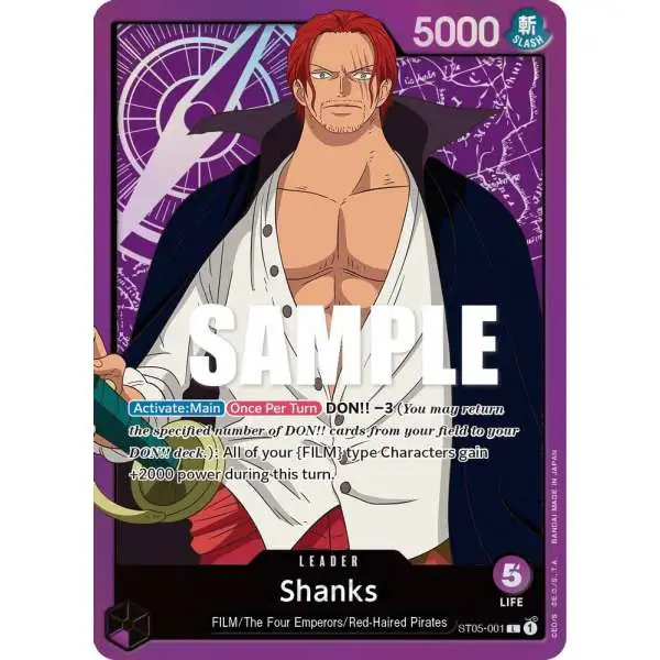 One Piece Trading Card Game Starter Deck 5: Film Edition Leader Shanks ST05-001