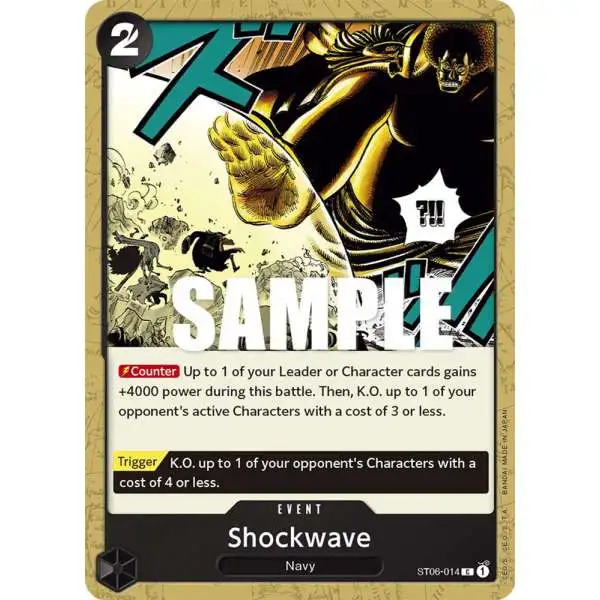 One Piece Trading Card Game Starter Deck 6: Absolute Justice Common Shockwave ST06-014