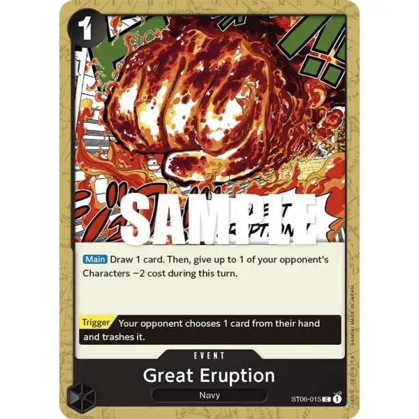 One Piece Trading Card Game Starter Deck 6: Absolute Justice Common Great Eruption ST06-015