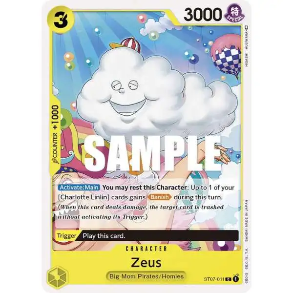 One Piece Trading Card Game Starter Deck 7: Big Mom Pirates Common Zeus ST07-011