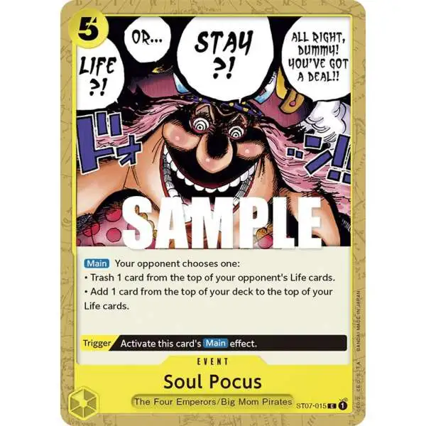One Piece Trading Card Game Starter Deck 7: Big Mom Pirates Common Soul Pocus ST07-015