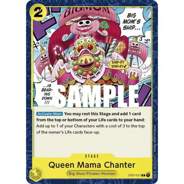 One Piece Trading Card Game Starter Deck 7: Big Mom Pirates Common Queen Mama Chanter ST07-017