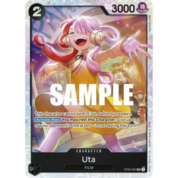 One Piece Trading Card Game Starter Deck 8: Monkey.D.Luffy Super Rare Uta ST08-002