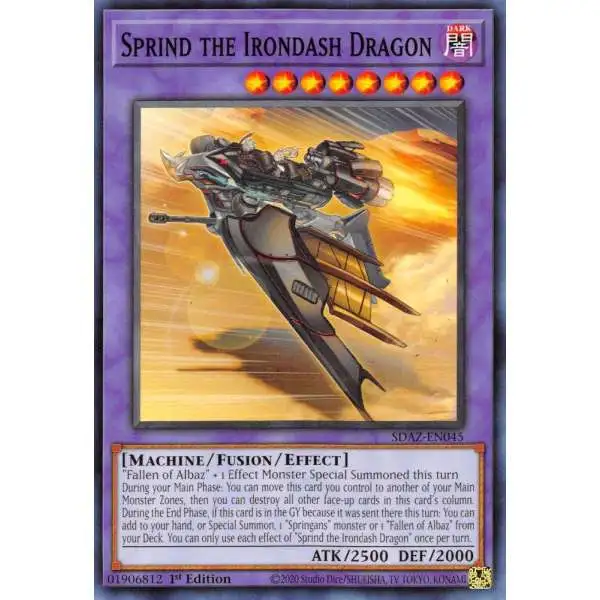 yugioh albaz structure deck list Strike Single Card Common Sprind the Irondash Dragon SDAZ-EN045 yugioh albaz structure deck list