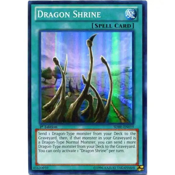 DRAGON SHRINE super rare holo - NM/Mint Yu-Gi-Oh Card SDBE-EN019 