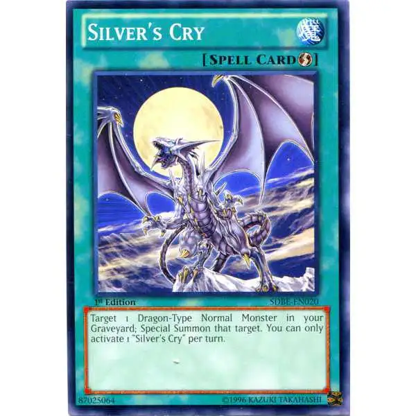 YuGiOh Saga of Blue-Eyes White Dragon Structure Deck Common Silver's Cry SDBE-EN020