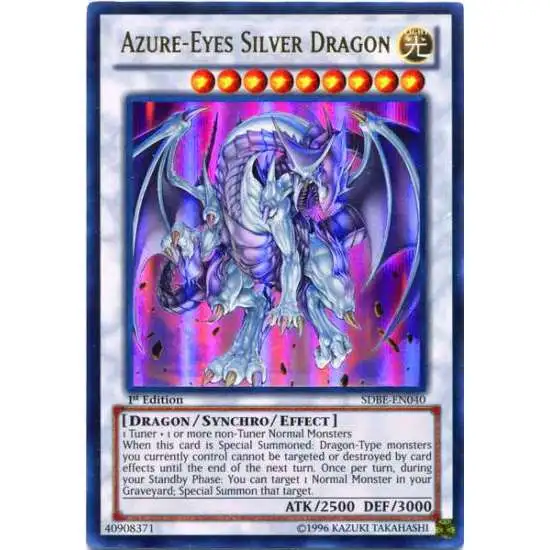 YuGiOh Saga of Blue-Eyes White Dragon Structure Deck Ultra Rare Azure-Eyes Silver Dragon SDBE-EN040