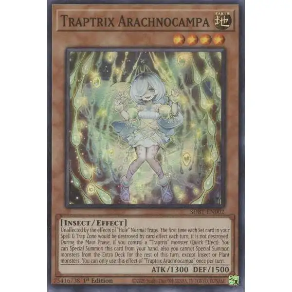 YuGiOh Structure Deck: Beware of Traptrix Super Rare Traptrix Arachnocampa SDBT-EN002