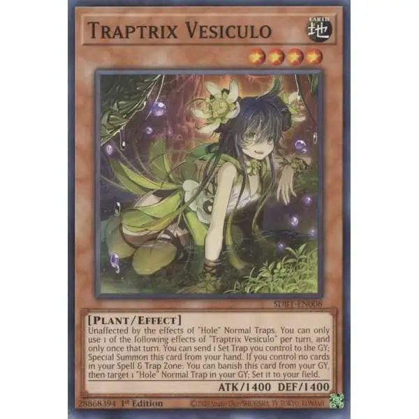 YuGiOh Structure Deck: Beware of Traptrix Common Traptrix Vesiculo SDBT-EN008