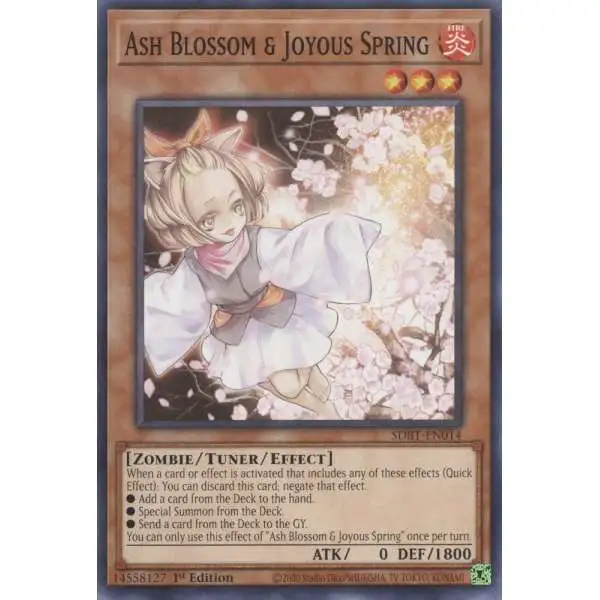 YuGiOh Structure Deck: Beware of Traptrix Common Ash Blossom & Joyous Spring SDBT-EN014