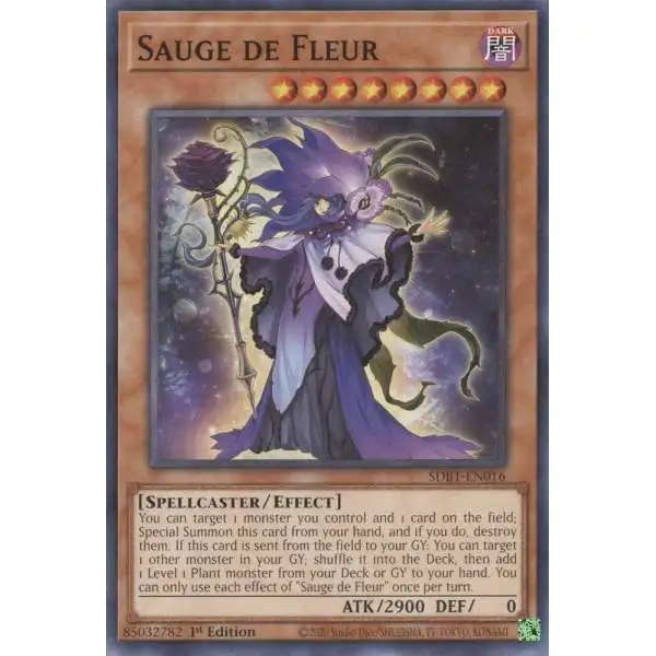 YuGiOh Structure Deck: Beware of Traptrix Common Sauge de Fleur SDBT-EN016