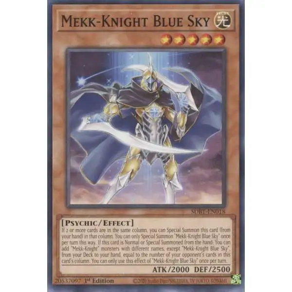 YuGiOh Structure Deck: Beware of Traptrix Common Mekk-Knight Blue Sky SDBT-EN018