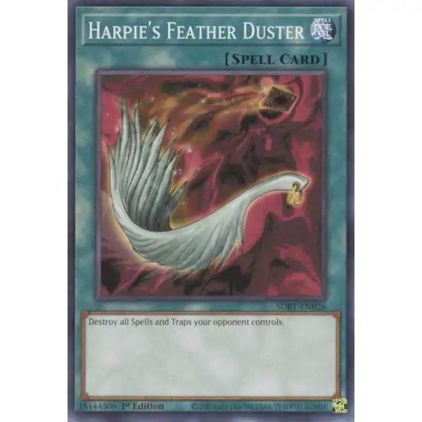 YuGiOh Structure Deck: Beware of Traptrix Common Harpie's Feather Duster SDBT-EN026