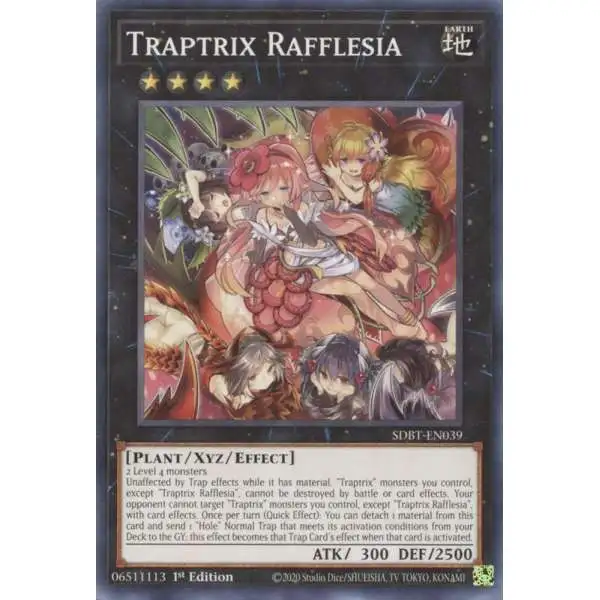 YuGiOh Structure Deck: Beware of Traptrix Common Traptrix Rafflesia SDBT-EN039