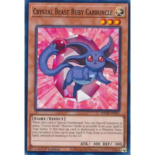 YuGiOh Structure Deck: Legend of the Crystal Beasts Common Crystal Beast Ruby Carbuncle SDCB-EN001