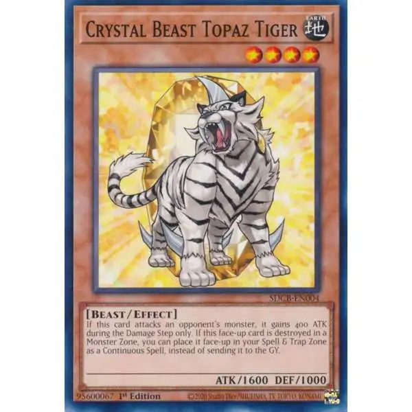 YuGiOh Structure Deck: Legend of the Crystal Beasts Common Crystal Beast Topaz Tiger SDCB-EN004