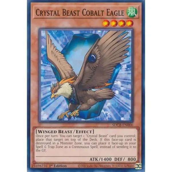 YuGiOh Structure Deck: Legend of the Crystal Beasts Common Crystal Beast Cobalt Eagle SDCB-EN006