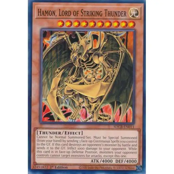 YuGiOh Structure Deck: Legend of the Crystal Beasts Common Hamon, Lord of Striking Thunder SDCB-EN011