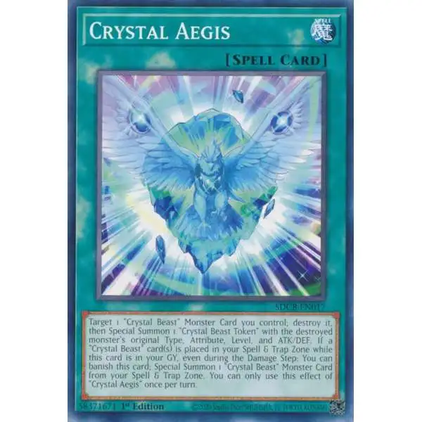YuGiOh Structure Deck: Legend of the Crystal Beasts Common Crystal Aegis SDCB-EN017