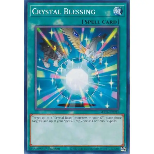 YuGiOh Structure Deck: Legend of the Crystal Beasts Common Crystal Blessing SDCB-EN021