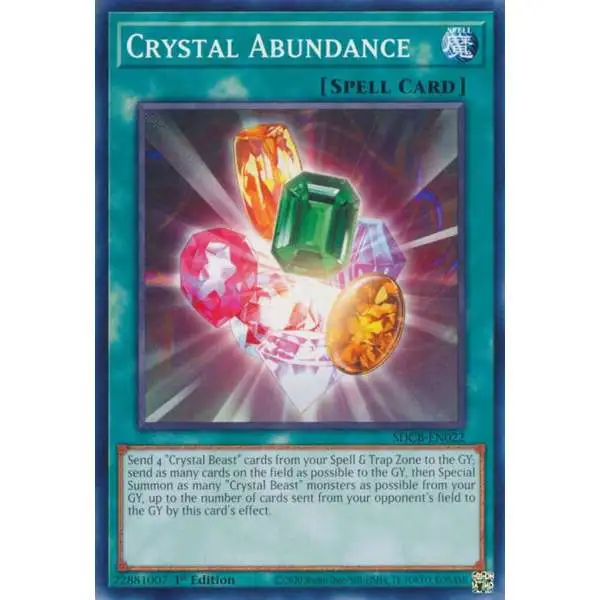 YuGiOh Structure Deck: Legend of the Crystal Beasts Common Crystal Abundance SDCB-EN022