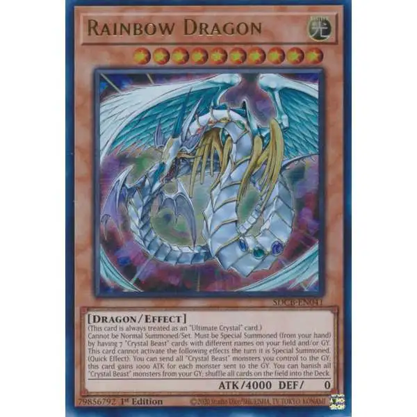 YuGiOh Structure Deck: Legend of the Crystal Beasts Ultra Rare Rainbow Dragon SDCB-EN041