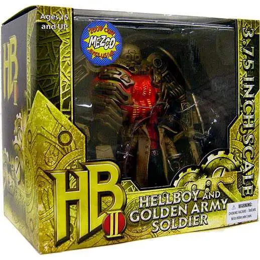 Hellboy 2 The Golden Army Hellboy & Golden Army Soldier Exclusive Action Figure Set