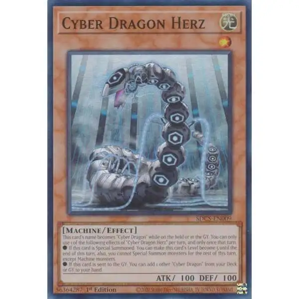 YuGiOh Structure Deck: Cyber Strike Super Rare Cyber Dragon Herz SDCS-EN009