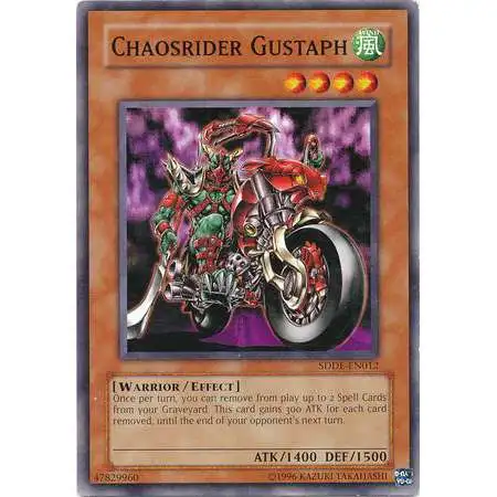 YuGiOh GX Trading Card Game The Dark Emperor Common Chaosrider Gustaph SDDE-EN012