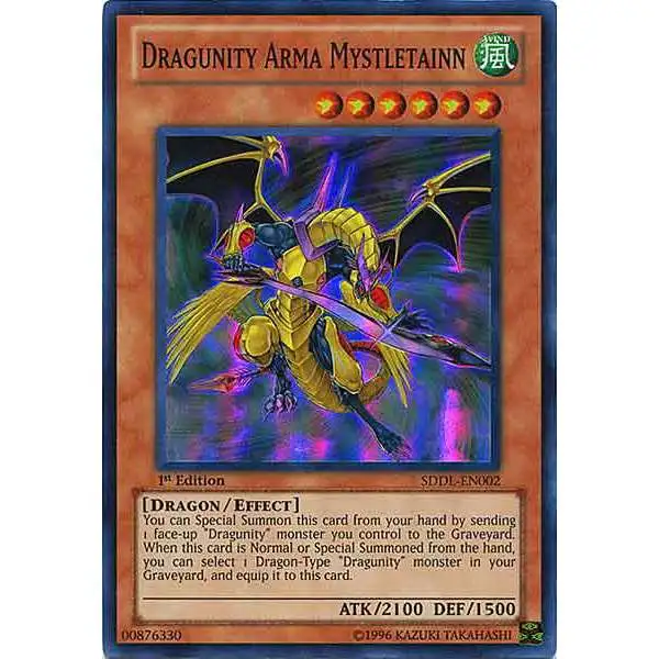 YuGiOh Dragunity Legion Structure Deck Super Rare Dragunity Arma Mystletainn SDDL-EN002
