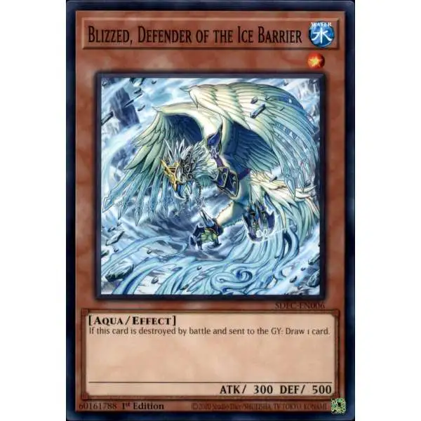 YuGiOh Freezing Chains Common Blizzed, Defender of the Ice Barrier SDFC-EN006