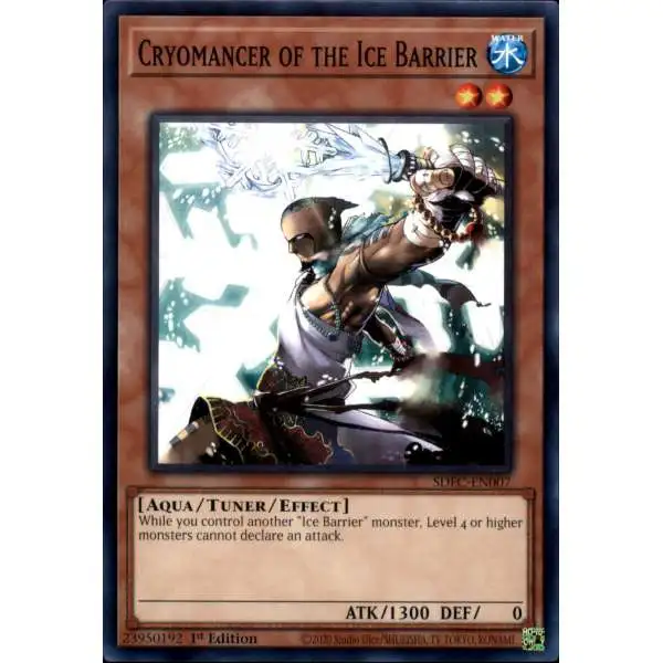 YuGiOh Freezing Chains Common Cryomancer of the Ice Barrier SDFC-EN007