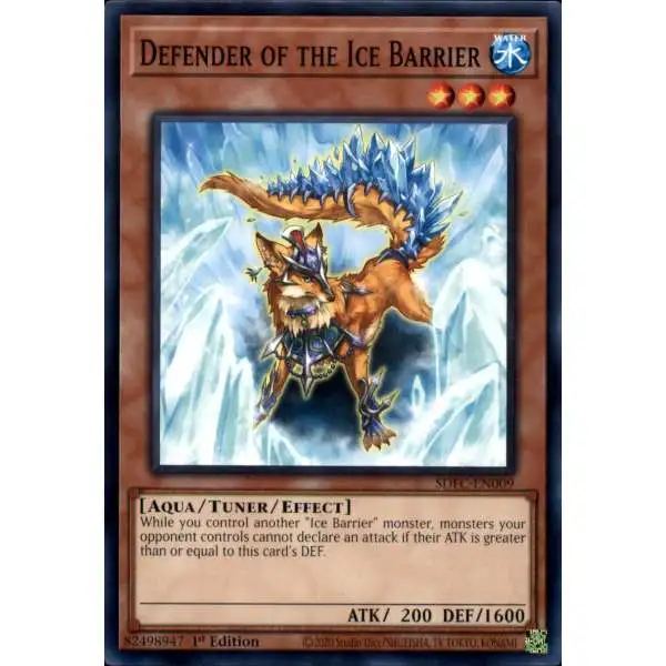 YuGiOh Freezing Chains Common Defender of the Ice Barrier SDFC-EN009