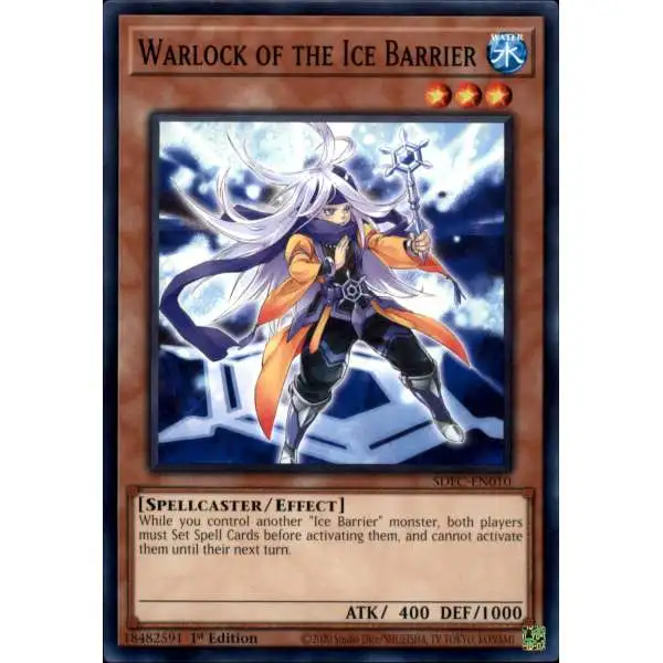 YuGiOh Freezing Chains Common Warlock of the Ice Barrier SDFC-EN010